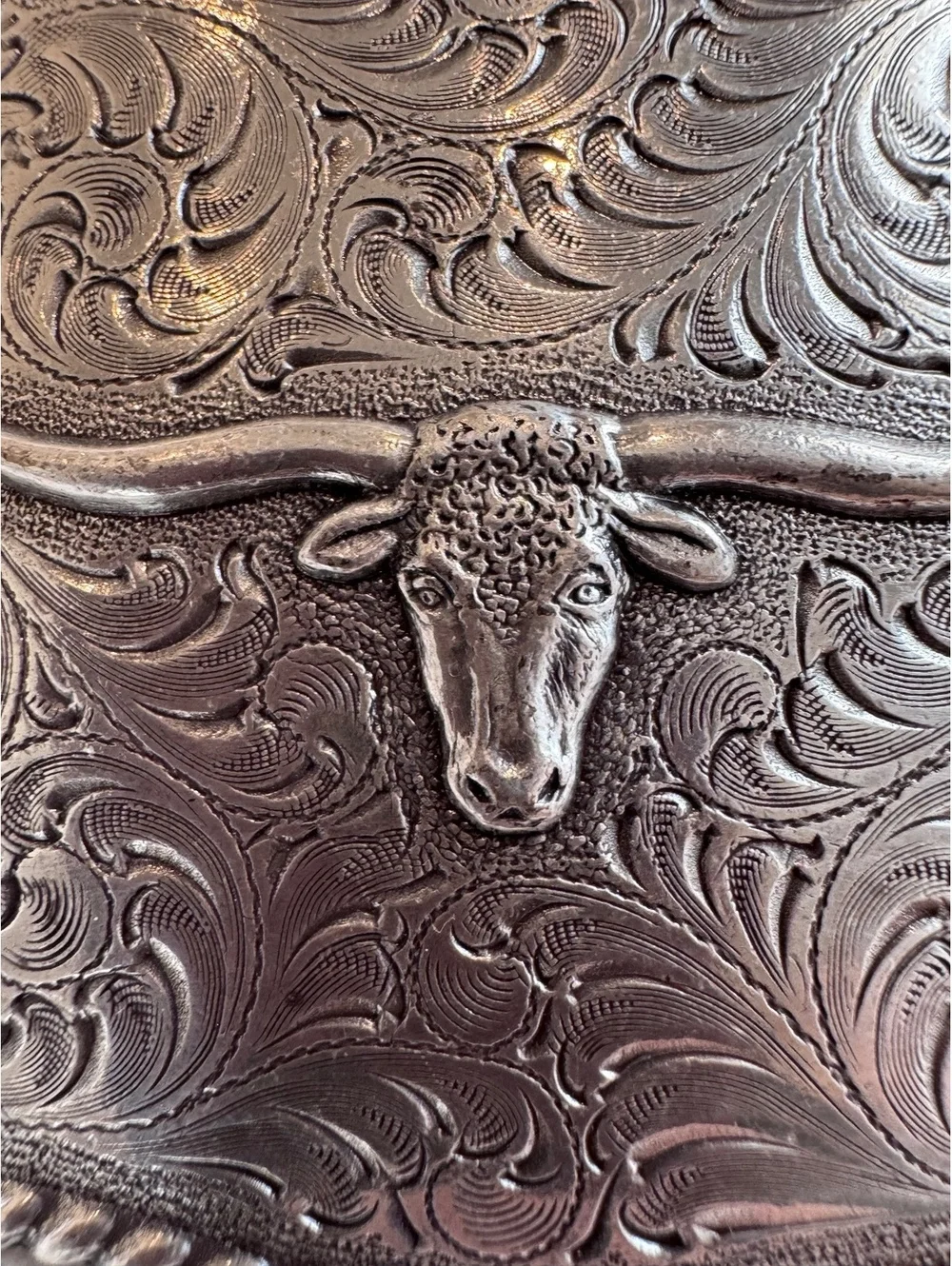 Beautiful Vintage Nocona Longhorn Belt Buckle